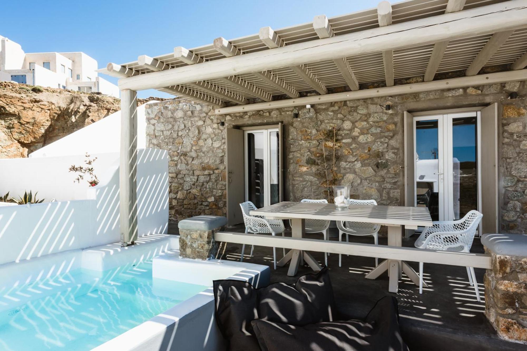 Mykonos Residence Villas & Suites Merchia Beach 外观 照片