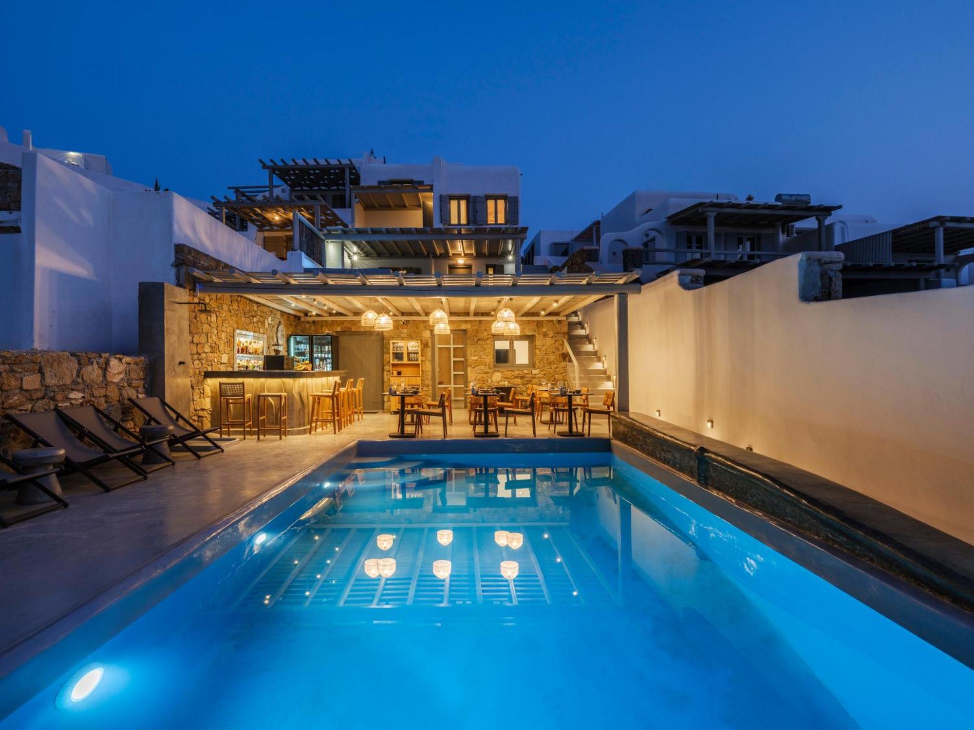 Mykonos Residence Villas & Suites Merchia Beach 外观 照片