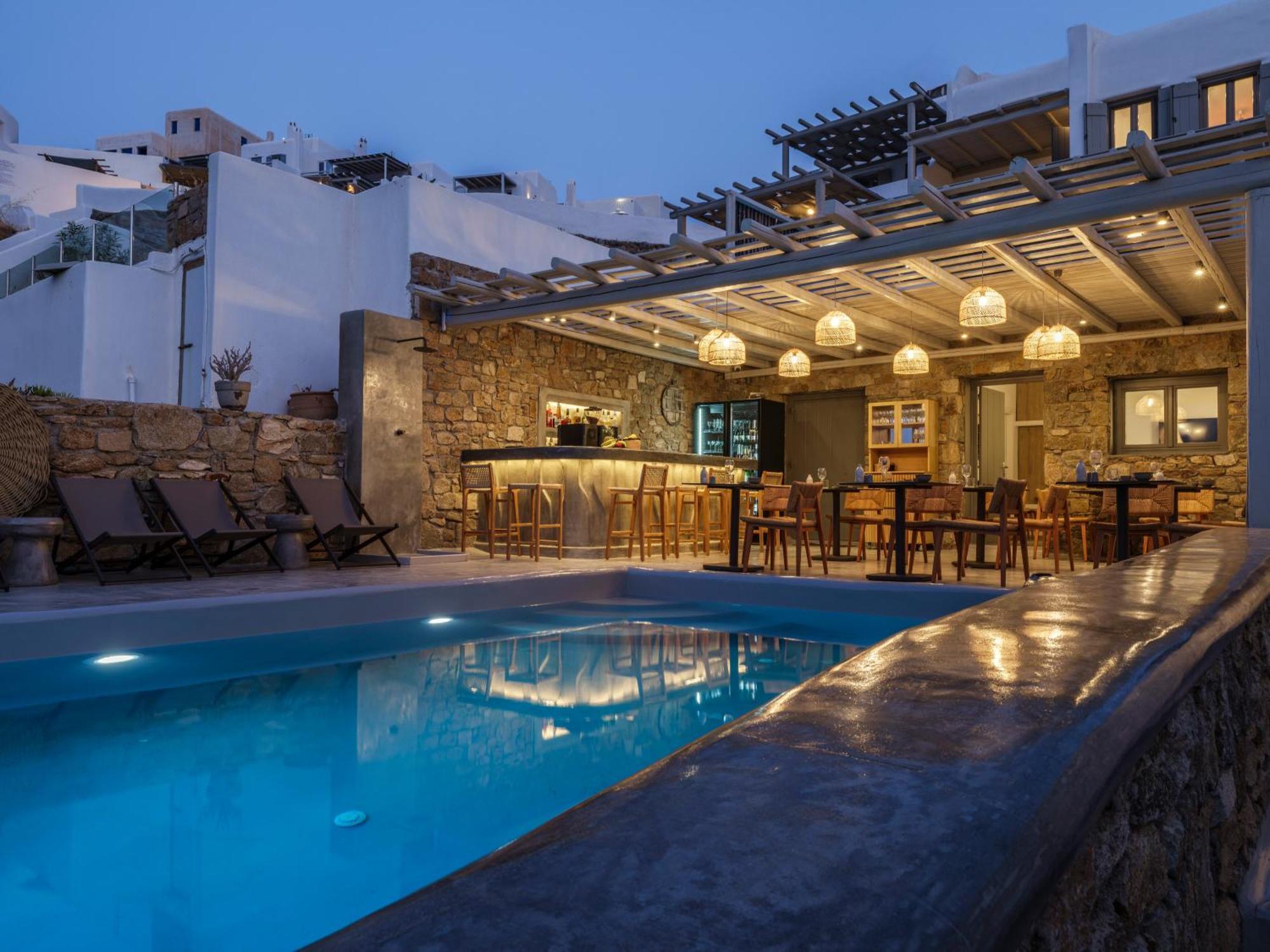 Mykonos Residence Villas & Suites Merchia Beach 外观 照片