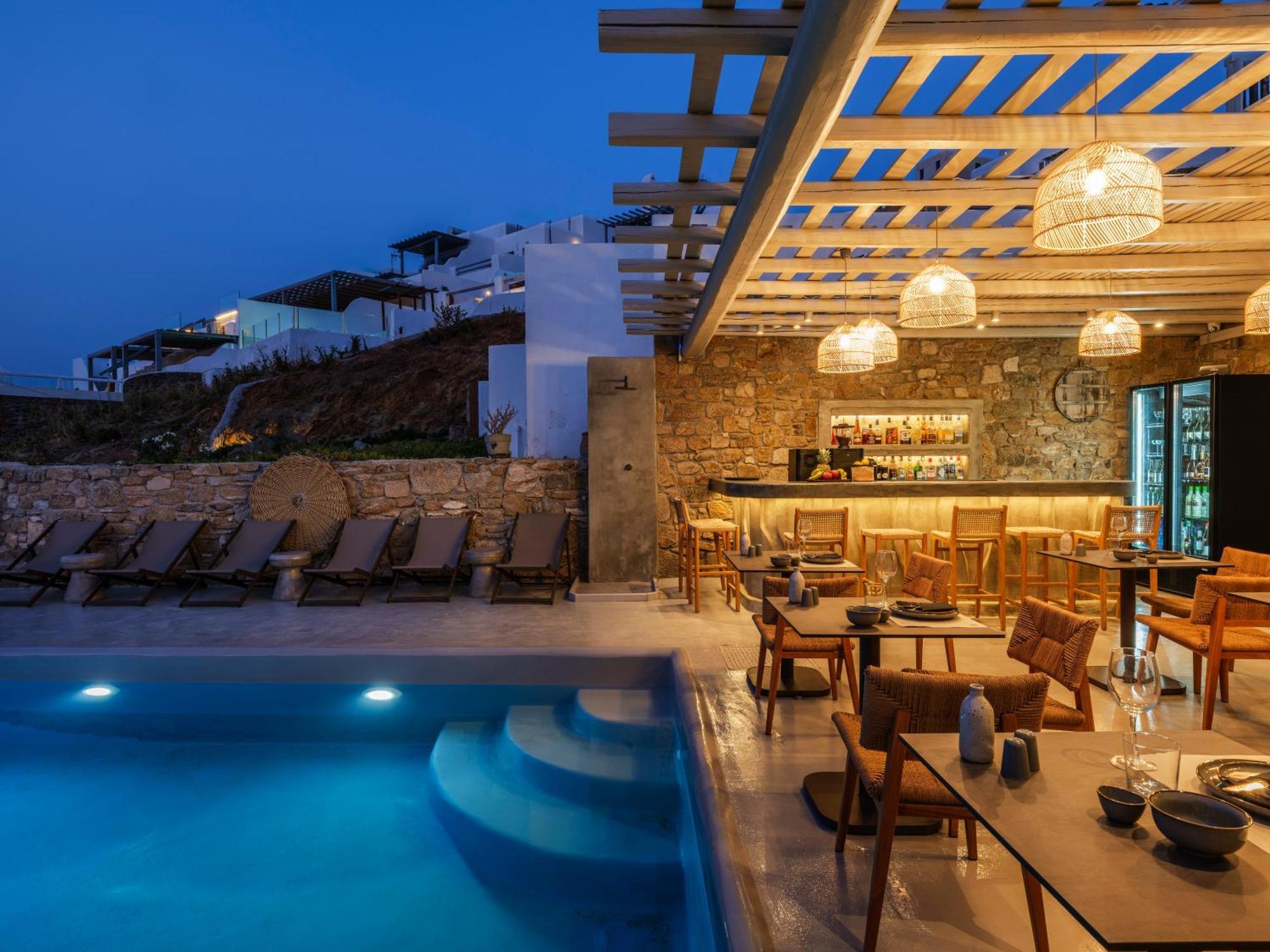 Mykonos Residence Villas & Suites Merchia Beach 外观 照片