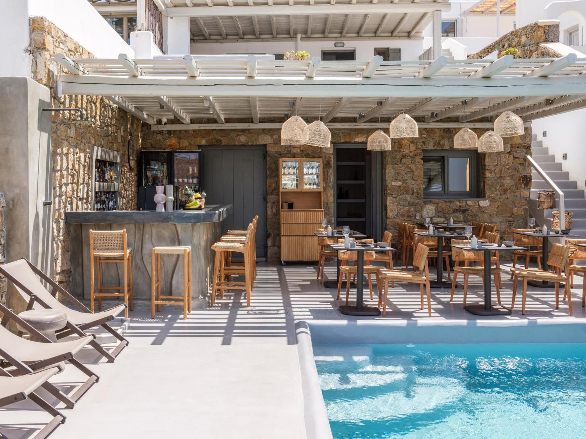Mykonos Residence Villas & Suites Merchia Beach 外观 照片